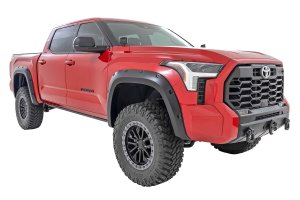 Toyota Tundra Pocket Fender Flares - Rough Country - Simulated Riveted Look - 6V7 Army Green - '22-'24